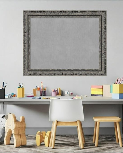 Amanti Art Black Framed Magnetic Board 22x28 Medium Vision Board for use with Magnets, 100% Metal Sheet to Display Items as Office Decor or for Home Organization in mudroom, Kitchen or Kids Room
