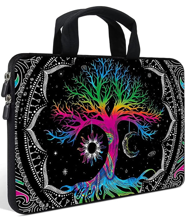AMARY Laptop Sleeves 11.6" 12" Laptop Handle Bag Neoprene Notebook Carrying Pouch Chromebook Sleeves case Ultrabook Case Tablet Cover Fit Apple MacBook Air HP DELL Lenovo Asus(Colorful Tree)