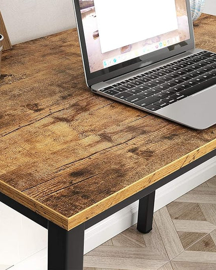 DlandHome 31.5 inch Computer Desk Home Office Table Writing Desk Study Table Gaming Desk Workstation (31.5 inch, Rustic Brown)