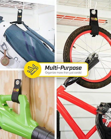 Heavy-Duty Wrap-It Storage Straps (Assorted 6 Pack) - Stocking Stuffer for Dad Extension Cord Organizer, Cable Straps for RV Accessories