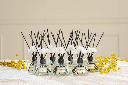 CULTURE & NATURE Reed Diffuser Set 6.7oz (200ml) Eucalyptus Pine Scented Diffuser with Sticks Home Fragrance Reed Diffuser for Bathroom Shelf Decor