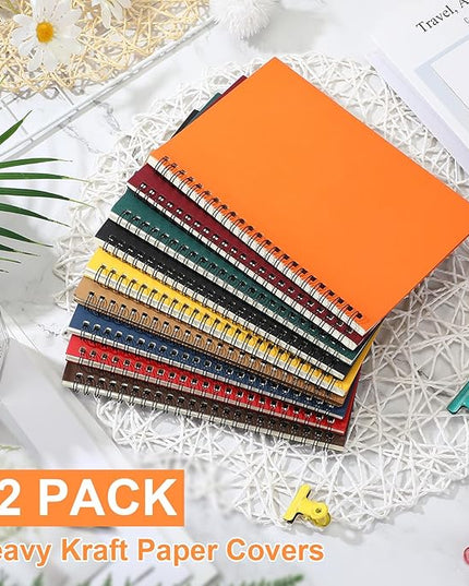 Yahenda Spiral Notebook Bulk A5 Journal Lined 8.3'' x 5.5'' Writing Composition Paper Small Notepad Subject Notebook for Students Office Business Back to School Supplies(Multi Color,72 Pcs)