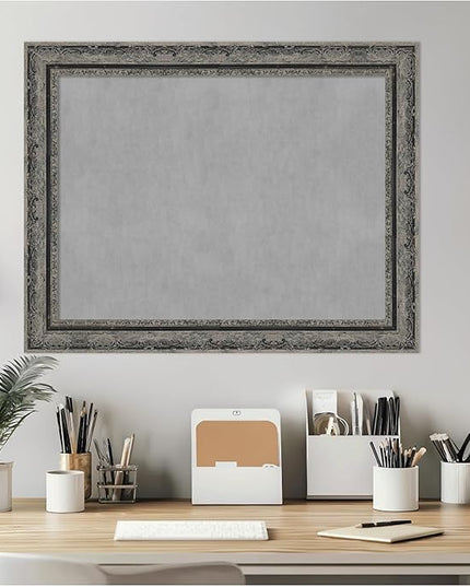 Amanti Art Black Framed Magnetic Board 22x28 Medium Vision Board for use with Magnets, 100% Metal Sheet to Display Items as Office Decor or for Home Organization in mudroom, Kitchen or Kids Room