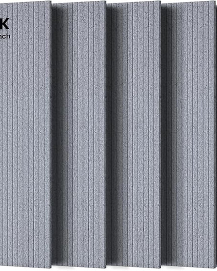5 Pack Acoustic Panels, 48 x 24x 0.4 Inch Sound Proof Panels for Walls, Premium Wall Sound Absorbing Panels, Decorative Sound Dampening Panels for Media Room, Office and Studio,Silver Gray