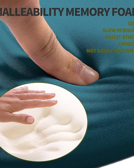 Hokafenle Ergonomic Mouse Pad Wrist Support, Terraced Slope Carpal Tunnel Wrist Pad for Mouse with Unibody Memory Foam, Wrist Rest Pain Relief Mousepad (Turquoise, 11.8x7.9 in)
