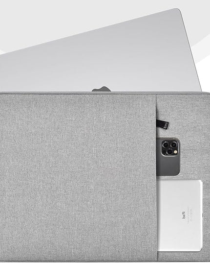 14 inch Laptop Sleeve Case for HP Lenovo Dell ASUS Acer Chromebook 14, HP Stream 14, Dell XPS 15, Inspiron 14, Lenovo ideapad 14, Asus Zenbook 14, Razer Blade 15 Water-Resistant Computer Bag -Grey