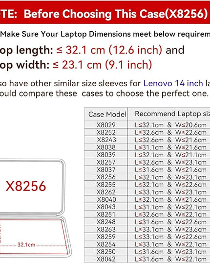 Smatree Hard EVA Protective Sleeve Case for 14 inch Lenovo Yoga 9i Gen 7/8, for 14 inch Lenovo ThinkPad T14s/T14 Gen4/3, for 14inch ThinkPad P14s Gen 5/4 Mobile Workstation, Anti-Shock Bag (X8256)