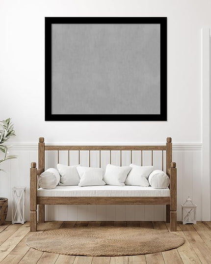 Amanti Art Black Framed Magnetic Board 45x53 Oversize Vision Board for use with Magnets, 100% Metal Sheet to Display Items as Office Decor or for Home Organization in mudroom, Kitchen or Kids Room