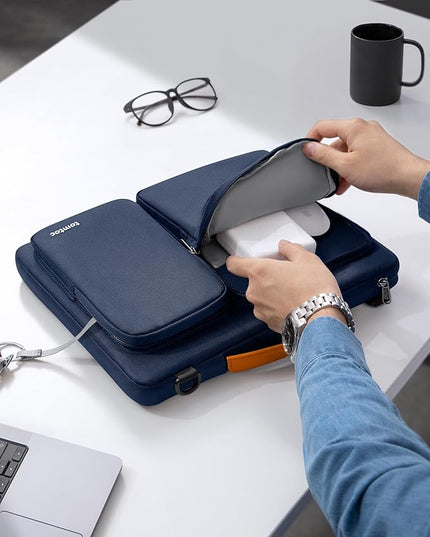 tomtoc Laptop Shoulder Bag for 2025 14 Inch MacBook Pro M5/M4/M3/M2/M1 Pro/Max 2025-2021, 13.5-14.4 Surface Laptop 7/6/Studio 2, Surface Book 3, 360 Protective Case Fit Asus VivoBook