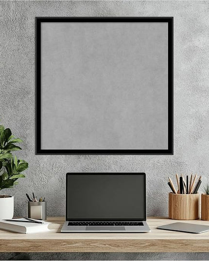 Amanti Art Black Framed Magnetic Board 21x21 Medium Vision Board for use with Magnets, 100% Metal Sheet to Display Items as Office Decor or for Home Organization in mudroom, Kitchen or Kids Room
