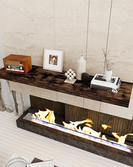Floating Shelves 48 Inch Long, 12 Inch Deep Floating Shelves for Wall, 48 x 12 Large Wall Shelves for Home Storage & Display, 2" Thicked Floating Shelf for Bedroom, Living Room, Rustic Brown, 1 Pack