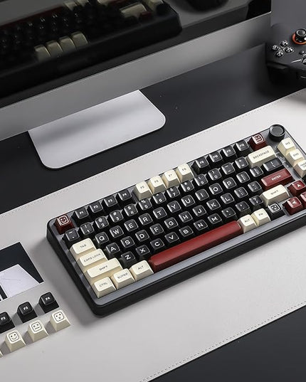 Keycaps- Double Shot PBT Custom Keycap Set, Rome Minimalist Style 161 Keys, Suitable for 65% 75% 80% 98% 100% All Kinds of Mechanical Keyboards with Cross Shaft, with Key Puller
