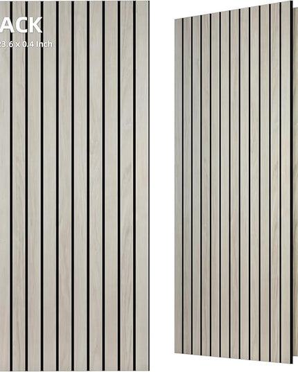 TO-TH Wood-Look Acoustic Panel, 4 Pack 47.2” x 23.6” Soundproof Wall Panels, Decorative Sound Absorbers Large Acoustic Panels for Home, Office, Basement, Natural Oak