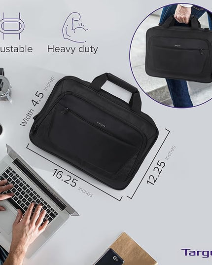 Targus CityLite Laptop Briefcase Shoulder Messenger Bag for 15.6-Inch Laptop, Black (TBT053US)