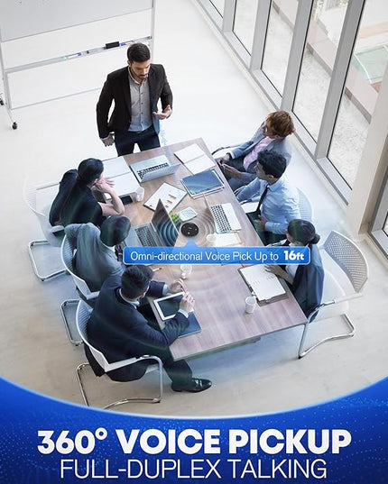 M4 Pro Speakerphone, Conference Microphone with Directional Voice Pickup, Enhanced Voice Pickup, AI Transcription, AI Noise Reduction, USB C, Bluetooth Speakerphone for Personal Workspaces