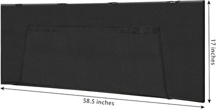 Under Desk Privacy Panel 59 in. Wide Modesty Panel for Desk - 17 in. Tall Desk Skirt for Office Desk with Cable Management Net Perfect for 60 in. Work Station