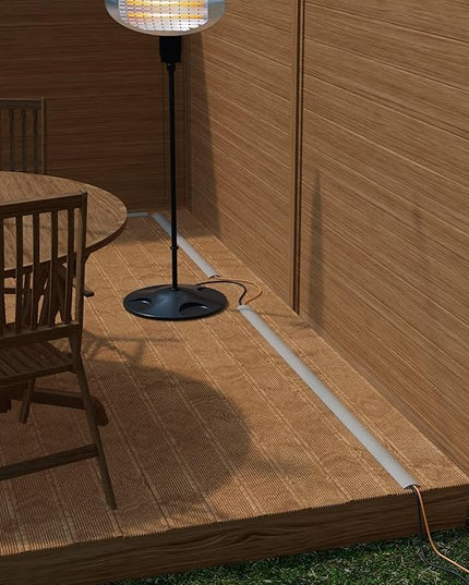 D-Line 30ft Floor Cord Cover, Floor Cable Protector, Extension Cord Cover, Protect Wires & Prevent Cable Trips, Cable Management Solution - Cord Cavity = 0.63" (W) x 0.31" (H) - Beige