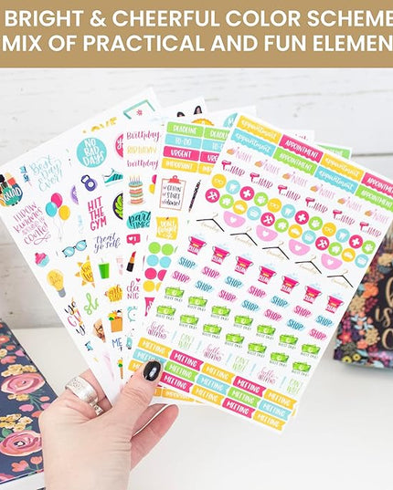 Bloom Daily Planners Productivity Stickers - Variety Sticker Pack - Six Sticker Sheets Per Pack!
