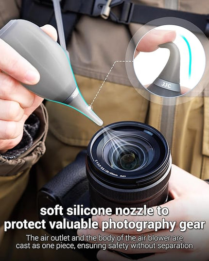 [Upgraded Version] Soft Tip Silicone Camera Dust Blower Lens Air Blower,Camera Lens Cleaner Air Blower for Sensor LCD Keyboards Filters Alcohol Ink Printing,Dust Blower Replace Canned Air-Blue
