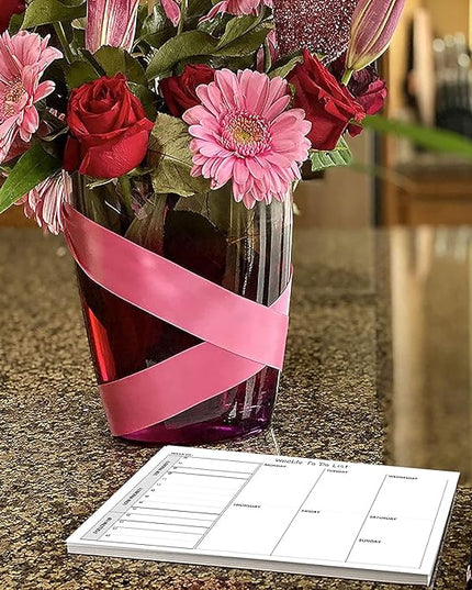 Weekly TO DO List Notepads (2 Pack, 50 Pages Each) Task Pad Planner w/Daily Checklist, Priority ToDo & Note Sections. Desk Notebook Pad to Organize Office. 8.5 X 5.5, A5 Sheets. Made in the USA.