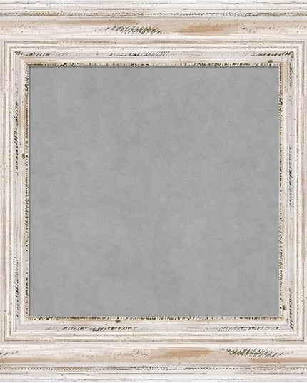 Amanti Art White Framed Magnetic Board 17x17 X-Small Vision Board for use with Magnets, 100% Metal Sheet to Display Items as Office Decor or for Home Organization in mudroom, Kitchen or Kids Room