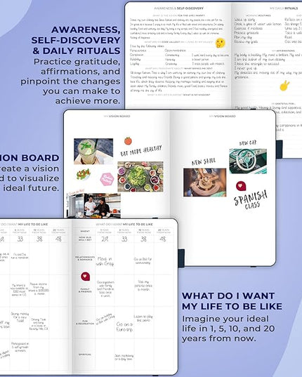 Clever Fox Planner Schedule – Undated Weekly & Monthly Life Planner with Time Slots, Appointment Book & Daily Organizer, A5 (Dark Blue)
