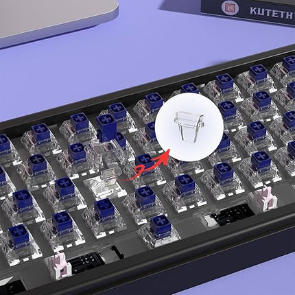 Kailh Box Navy Pro Switches for Mechanical Gaming Keyboard,3-Pin Clicky/Pre Lubed/IP56 Dust&Waterproof Switches(Navy Pro,108Pcs)