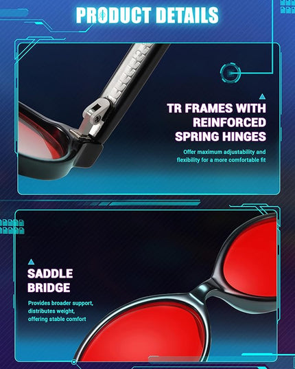 TIJN Olisa Blue Light Blocking Glasses for Women Men,Oval Glasses Frame Bluelight Glasses for Gaming/Computer/Screen