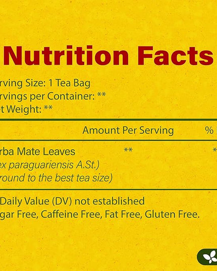 FreshDrinkUS, Yerba Mate Tea Bags | 120 Tea Bags | Traditional South American Herbal Tea – Smooth & Refreshing Flavor – Premium Quality, Sustainably Sourced. Vegan.