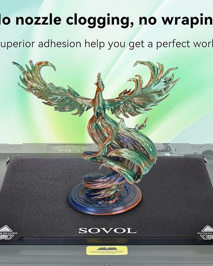 Sovol PLA Filament Silk Tri Color Co-Extrusion 1.75mm, 3D Printer Filament 1kg/ 2.2lbs, Shiny Silk Blue Green Orange 3 in 1 Coextrusion PLA Material +/-0.03mm
