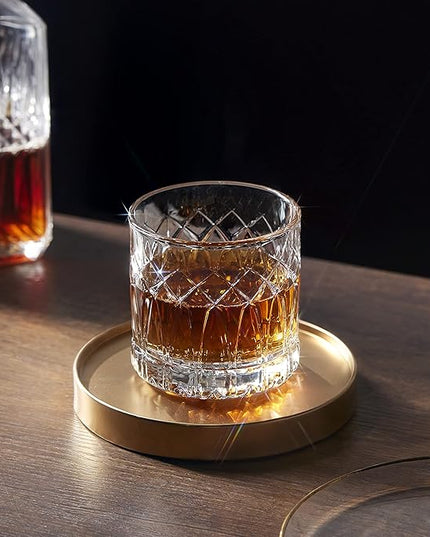 LEMONSODA Premium Double Rock Old Fashioned Whiskey Glass Tumbler - Set of 6-12oz - Perfect for Scotch, Whiskey, Cocktail, Bourbon and Cognac - For Gifts, Parties - (Arch)
