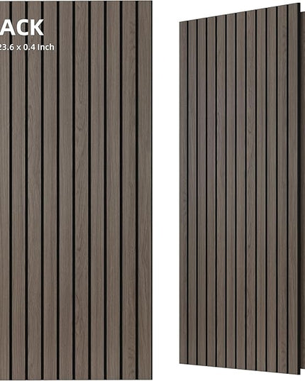 TO-TH Wood-Look Acoustic Panel, 4 Pack 47.2” x 23.6” Soundproof Wall Panels, Decorative Sound Absorbers Large Acoustic Panels for Home, Office, Basement, Walnut