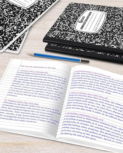 Rosmonde 2000 Pack (Pallet) Composition Notebooks Bulk, Wide Ruled, Full Pallet of Notebooks, 200 Pages (100 Sheets), 9-3/4 x 7-1/2, Bulk Notebooks for School, Bulk Office Notebooks, 4-7 Days Transit