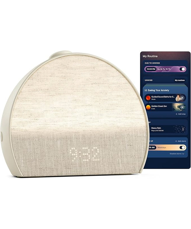 Hatch Restore 3 Sunrise Alarm Clock, Sound Machine, Smart Light (Putty) - White Noise, Screen-Free Sleep Routine