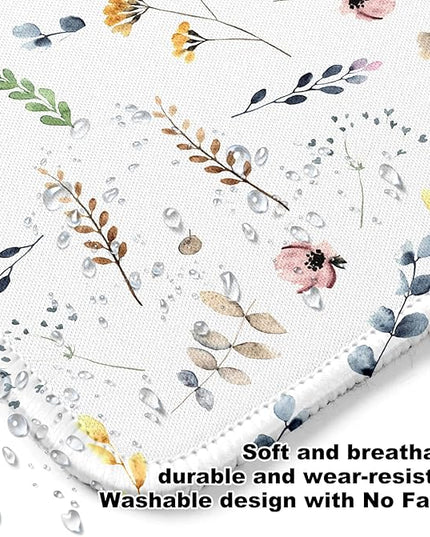 Flower Square Mouse Pad,Non-Slip Rubber Base Mouse Pad,Home Office Decoration Desktop Accessory,Laptop Mouse Pad for Office Laptops,9.4x7.8x0.12inch 8