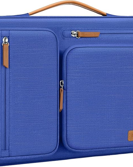 MOSISO 360 Protective Laptop Case 13.3 inch, 13-13.3 inch Laptop Sleeve Compatible with MacBook Air/Pro 13 / Pro 14,HP Dell Acer ASUS,Side Open Carrying Case with 4 Zipper Pockets&Handle, Royal Blue