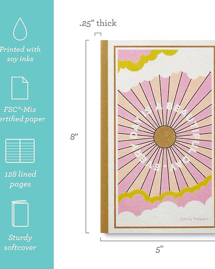 Compendium Softcover Journal - Every day is a beautiful day. – A Write Now Journal with 128 Lined Pages, 5″W x 8″H