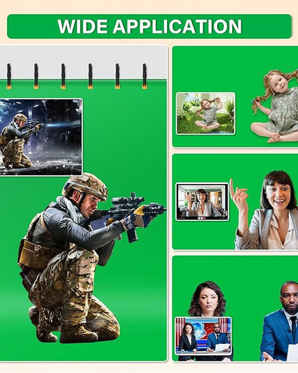 Green Screen Backdrop Kit 6.5X5ft,Portable greenscreen Background with Stand,Adjustable T-Shape Photo Backdrop Stand for Photography, Streaming,Video,Studio,Party,Zoom