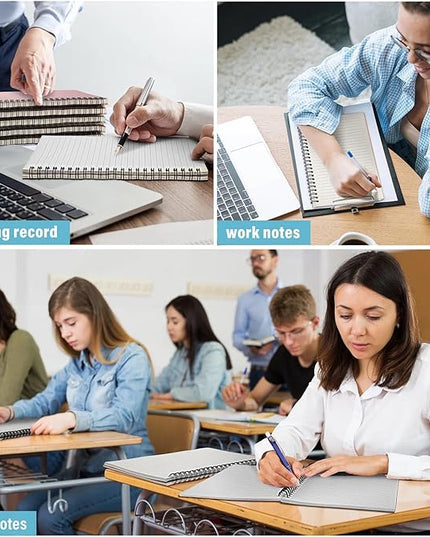 Fuutreo 12 Pcs Spiral Notebook for Work A5 8.3 x 5.7 Inch College Ruled Spiral Journal Notebook Kraft Cover Ruled Paper, 12 Color, 60 Sheets, 120 Pages for Office School(Vintage Color)