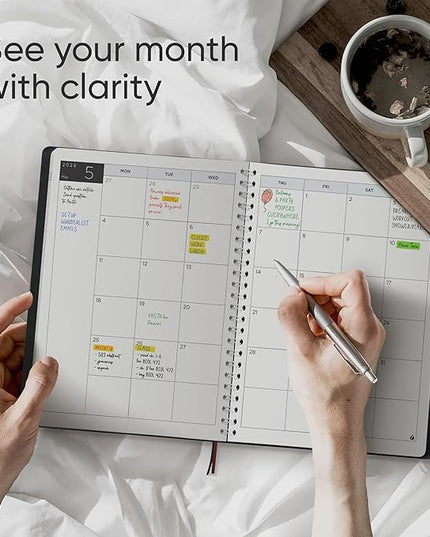 2026 Planner Weekly and Monthly – Hourly Appointment Book 2026 – Softcover, Twin-Wire Binding – Teacher Planner, Simple Design for Productivity - January 2026 to December 2026, 6.5 x 8.5