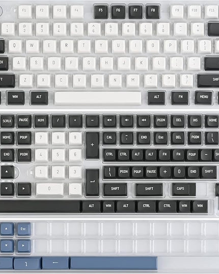 Guffercty kred 160 Keys CSA Keycap PBT Double-Shot Ball Shape Custom Keycaps Set with 6.25u/7u Spacebar for ANSI & ISO Layout Cherry MX Gateron Kailh Switches(Arctic-CSA)