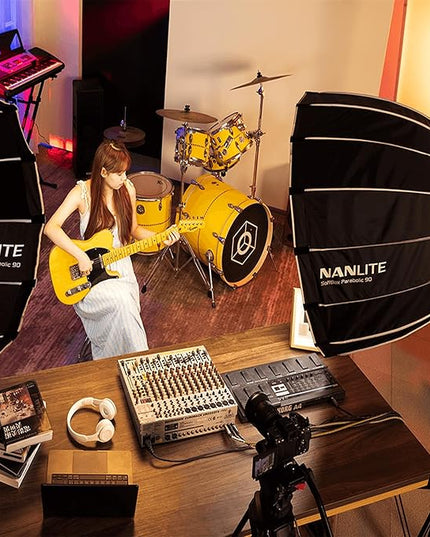NANLITE FS-300C 300w RGB Studio Spotlight, 2700K-7500K, APP Control,Led Video Light Bowens Mount for Photography, Videography,Live Streamer,Content Creation