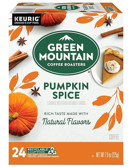 Green Mountain Coffee Roasters Pumpkin Spice Coffee, Keurig Single-Serve K-Cup Pods, Light Roast, 96 Count
