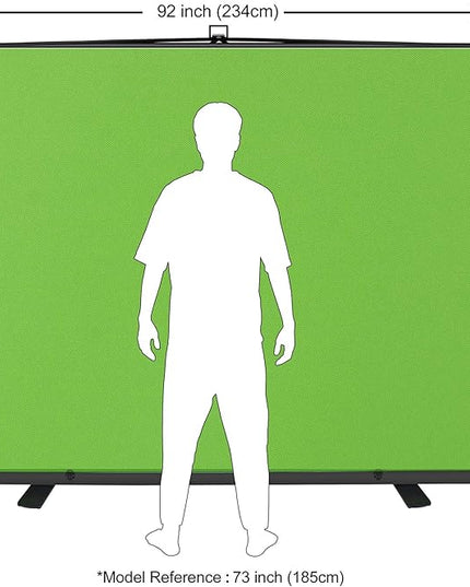 EMART 77x92in Collapsible Chromakey Panel Green Screen for Photo Backdrop Video Studio,Portable Pull Up,Solid Aluminium Base Wrinkle-Resistant Fabric,Auto-Locking Air Cushion Frame