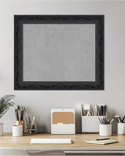 Amanti Art Black Framed Magnetic Board 20x24 Small Vision Board for use with Magnets, 100% Metal Sheet to Display Items as Office Decor or for Home Organization in mudroom, Kitchen or Kids Room