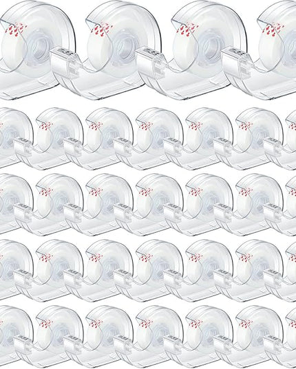 Yahenda 32 Pcs Invisible Tape and Refillable Dispensers Bulk 0.7 x 985 Inches Transparent Tape Refills Desk Dispenser for Office Home School