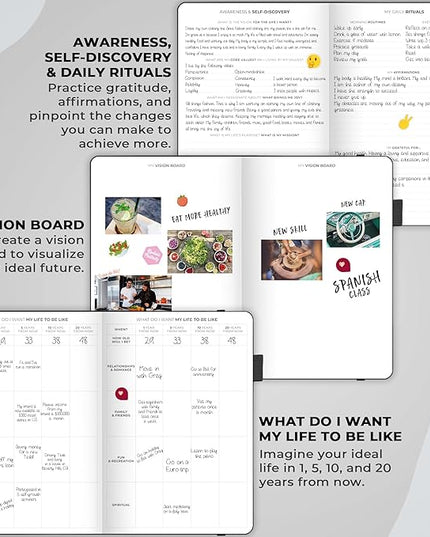 Clever Fox Planner Schedule – Undated Weekly & Monthly Life Planner with Time Slots, Appointment Book & Daily Organizer, A5 (Black)
