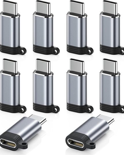 Lightning to USB C Adapter 10 Pack, Fast Charging & Data Sync for iPhone 15/16/17 Pro/Pro Max, Charger Adapter Accessory (Not for Audio/OTG)