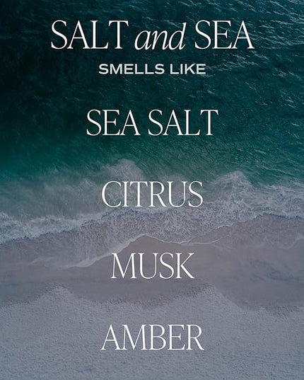 Sweet Water Decor Salt and Sea Reed Diffuser Set - Sea Salt, Citrus, Musk, and Amber Summer Scented Diffuser - Scent Diffusers for Home, Long Lasting Fragrance, Made in The USA