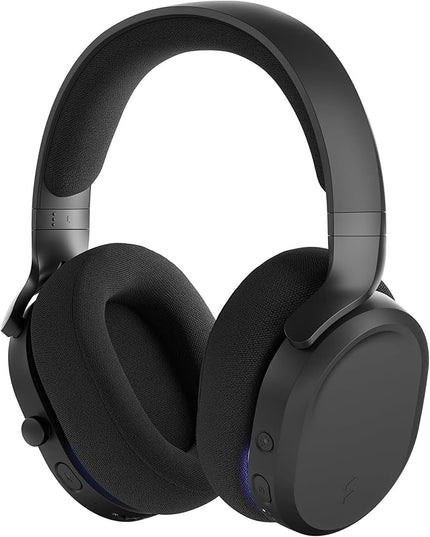 Fractal Design Scape Dark - Wireless PC Gaming Headset - Detachable Flip-to-Mute Microphone with Noise Cancellation - Battery Life Up to 40 Hours - Configurable Ambient Lighting - Black